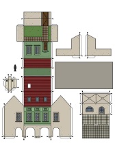 ocuklar iin hazr ev model maketi ablonu, paper craft model house
